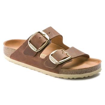 Dámské Arizona Birkenstock Big Přezkou Antique Læder Hnědé | CZ 465HAP